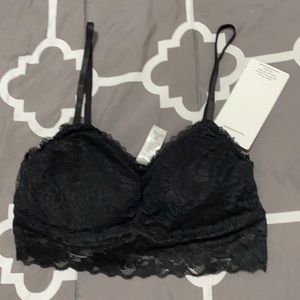 NWT Lacy Black Bralette M